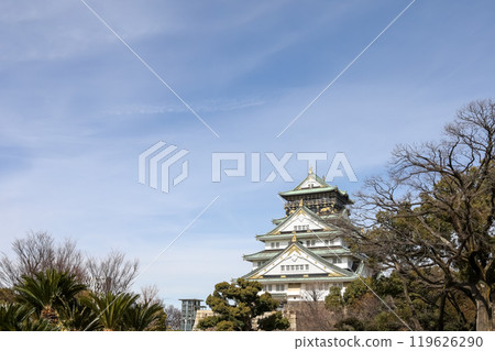 The osaka castle in the big castle and most famous in osaka japan The osaka castle in the big castle and most famous in osaka japan 119626290