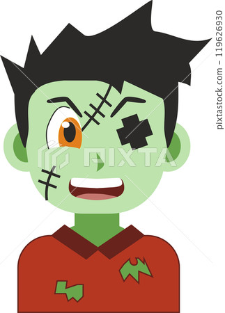 cartoon face of zombie cartoon cartoon face of zombie cartoon 119626930