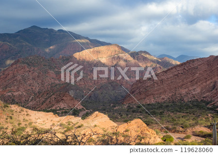 Colored mountain landscape in Salta, Northern Argentina.Arid Landscape Colored mountain landscape in Salta, Northern Argentina.Arid Landscape 119628060