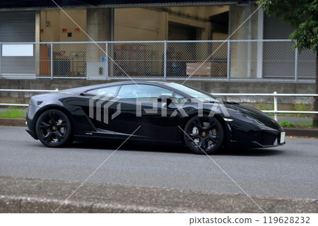 Black sports car image 119628232