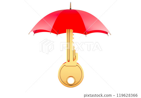 Key Security Concept, 3D rendering 119628366