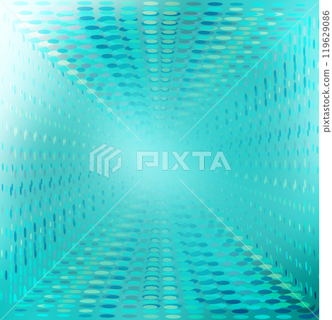 geometric soft background with tunnel perspective in greenish turquoise blue color geometric soft background with tunnel perspective in greenish turquoise blue color 119629086