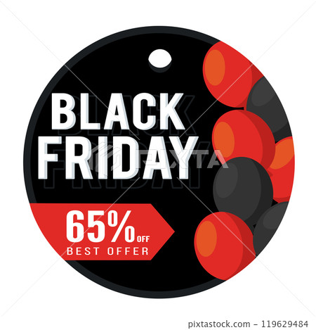 Black Friday sale tag with special offer and discount, Vector Black Friday sale tag with special offer and discount, Vector 119629484
