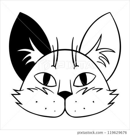 vector illustration of a cat mask for a quadrober. quadrobing clothing vector illustration of a cat mask for a quadrober. quadrobing clothing 119629676