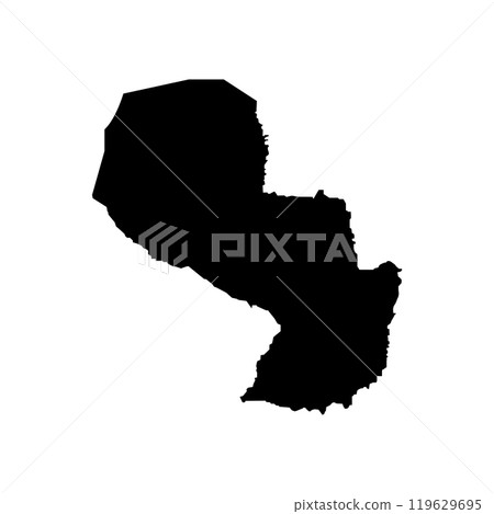 Paraguay Map Illustration Icon 119629695