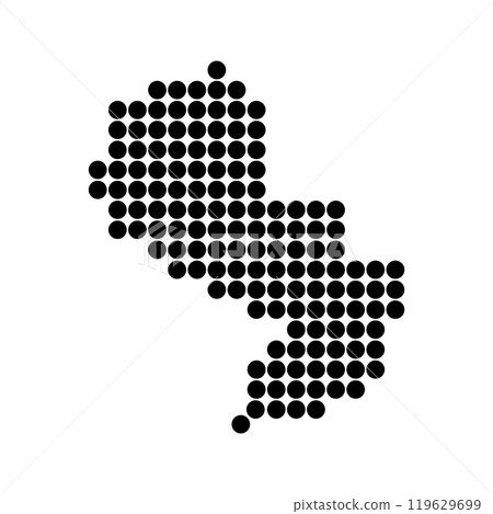 Paraguay Map Illustration Icon 119629699