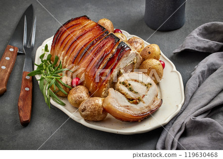perfect pork roast 119630468