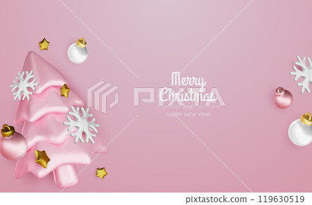 Christmas winter festive composition. Colorful Xmas background realistic 3d decorative design objects, christmas tree, gift boxes, xmas ball, gold confetti. Happy New Year. Vector illustration Christmas winter festive composition. Colorful Xmas background realistic 3d decorative design objects, christmas tree, gift boxes, xmas ball, gold confetti. Happy New Year. Vector illustration 119630519
