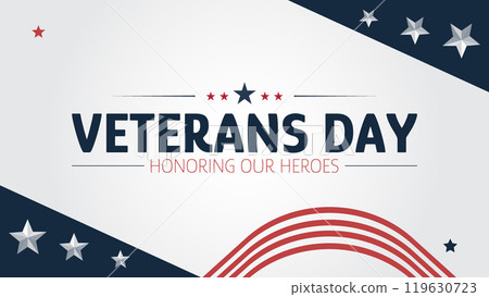 Veterans Day. honor heroes, Holiday concept. Template for background, banner, card, poster with text inscription. 119630723