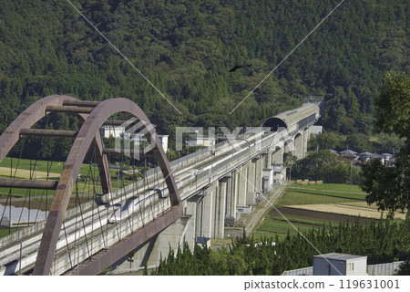 Railway bridge on which the Linear Shinkansen runs 119631001
