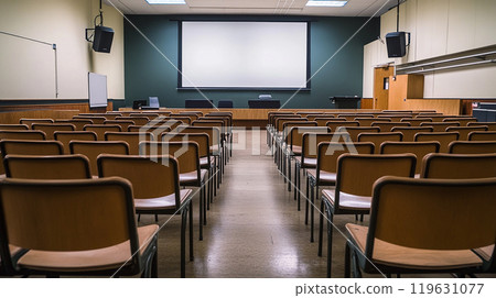 Empty lecture hall 119631077