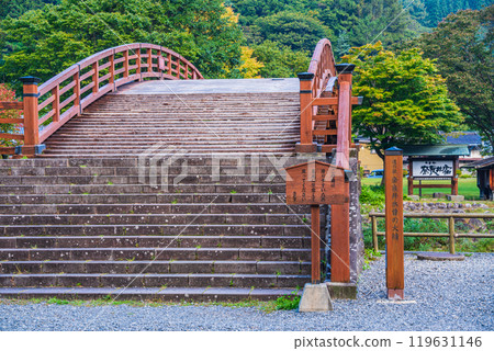 [Nagano Prefecture] Naraijuku and Kiso Bridge, early morning 119631146