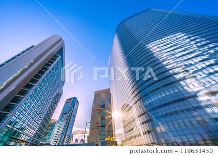 Tokyo cityscape in Japan, overlooking the Shiodome office district and other areas. A ray of hope for a new era = 27th 119631430