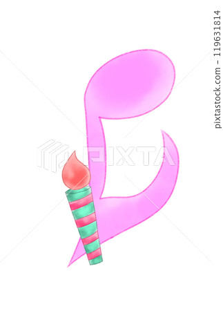 Musical note with candle Musical note with candle 119631814
