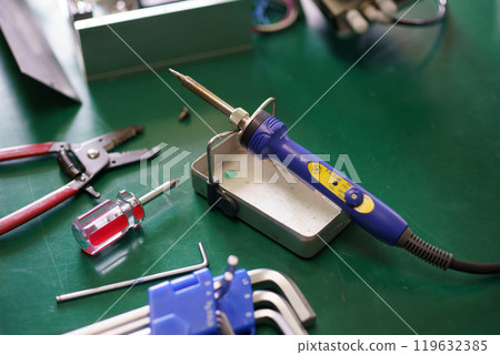 Electrical control wiring work in progress 119632385