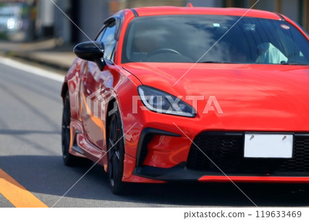 Red sports car image 119633469