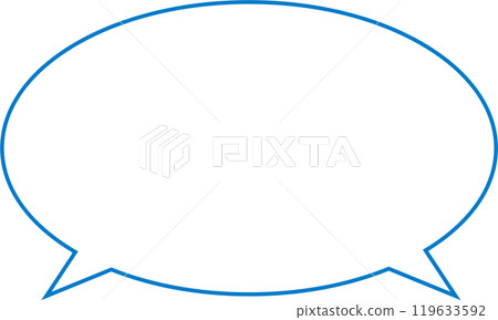 兩個縮小的語音氣泡藍色 兩個縮小的語音氣泡藍色 119633592