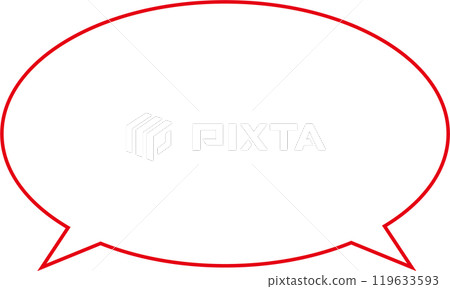 兩個縮小的紅色氣泡 119633593