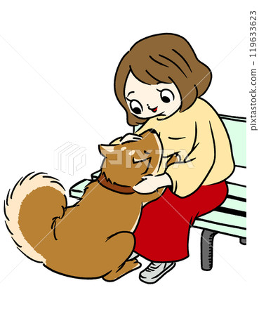 Walk with your pet Walk with your pet 119633623