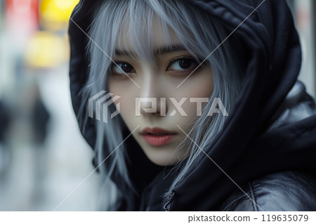 AI-generated images of beautiful women in hoodie styles 119635079