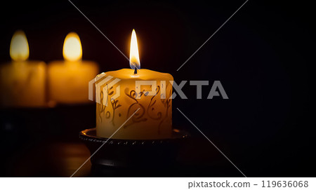 Stunning array of glowing candles forming rows and casting warm light, ideal for creating a peaceful and spiritual ambiance. Perfect for meditation, reflection, or romantic settings Stunning array of glowing candles forming rows and casting warm light, ideal for creating a peaceful and spiritual ambiance. Perfect for meditation, reflection, or romantic settings 119636068