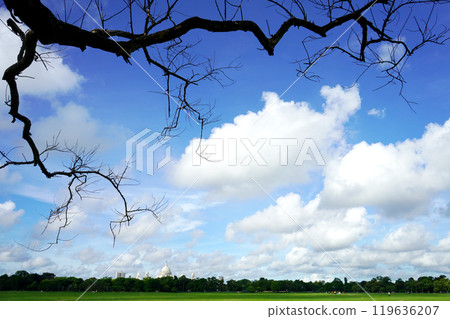 Sky and skyline of Kolkata from Kolkata Maidan Sky and skyline of Kolkata from Kolkata Maidan 119636207