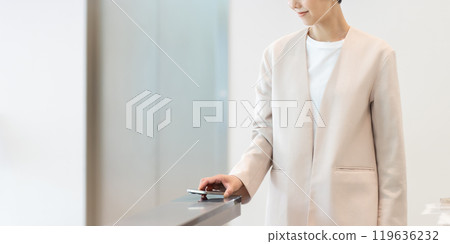 Security gate at hand Security gate at hand 119636232