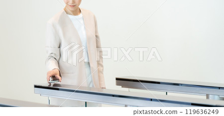 Security gate at hand 119636249