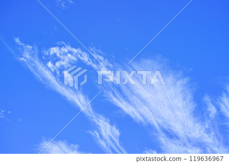 藍色的天空和雲圖像 119636967