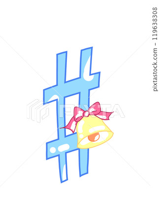 Musical note with bells 119638308