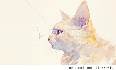 Cat looking far 119638610