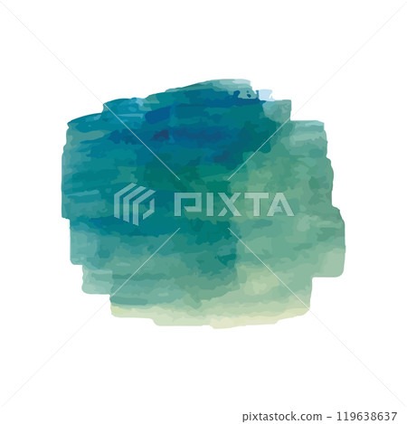 Colorful watercolor circles teal vector illustration 119638637