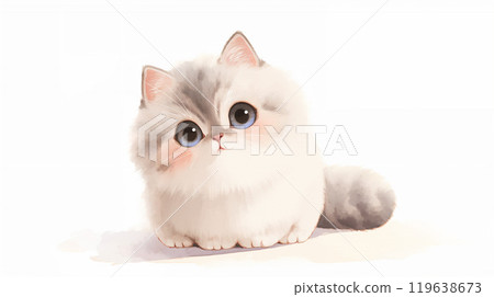 Norwegian Jan Forest Kite kitten looking up 119638673