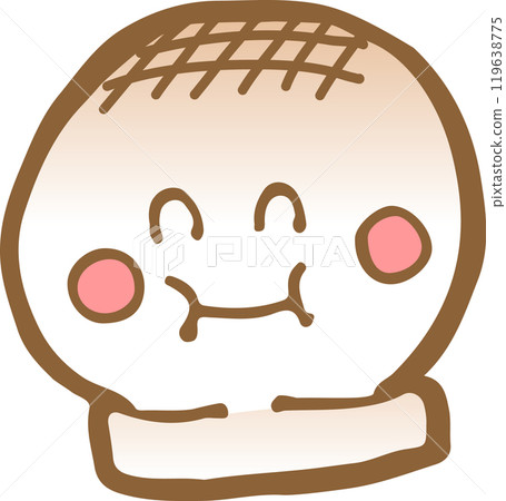 寬鬆可愛的麻糬人物插畫 寬鬆可愛的麻糬人物插畫 119638775