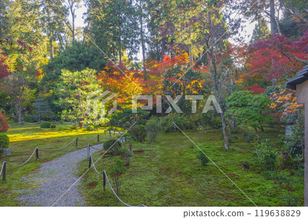 紅葉覆蓋的京都玄山總修院庭園 119638829