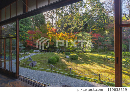 紅葉覆蓋的京都玄山總修院庭園 119638839