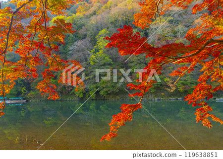 Kyoto Arashiyama Autumn leaves Katsura River area Rankyo Kyoto Arashiyama Autumn leaves Katsura River area Rankyo 119638851