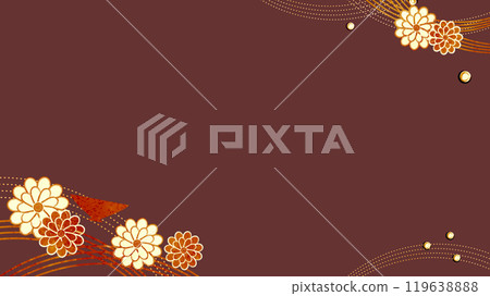 紅色日式圖案背景和金色日式背景圖像 119638888