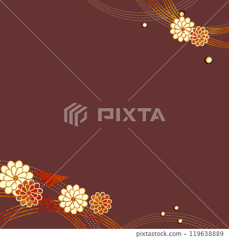 紅色日式圖案背景和金色日式背景圖片(方形) 紅色日式圖案背景和金色日式背景圖片(方形) 119638889