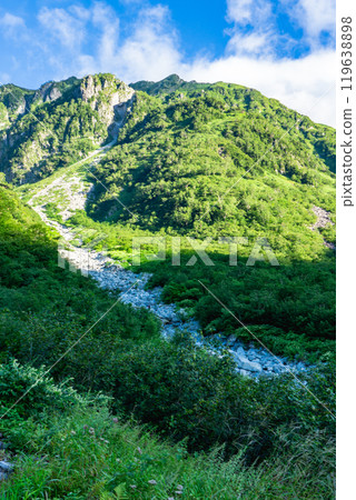 Mt. Onoma seen from Chichibuzawa Mountain climbing Mt. Sugoroku in the Northern Alps (Koike Shindo) Mt. Onoma seen from Chichibuzawa Mountain climbing Mt. Sugoroku in the Northern Alps (Koike Shindo) 119638898