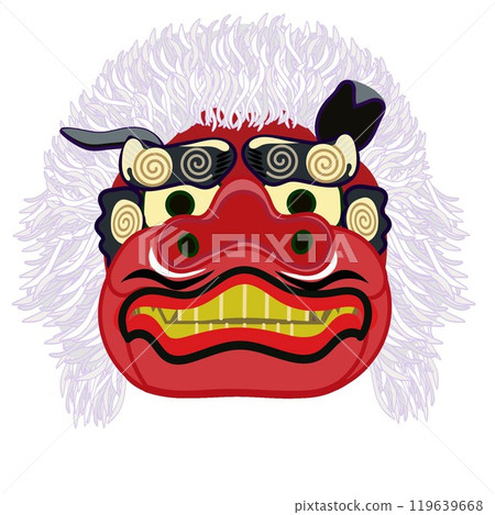 Lion dance head illustration 119639668