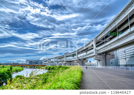 神奈川縣橫濱市都築區的城市景觀川向174 119640427