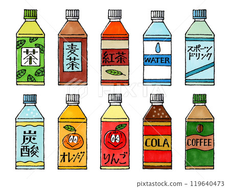 Plastic bottle drink set Plastic bottle drink set 119640473