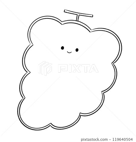 黑白葡萄框，可愛的臉孔 119640504