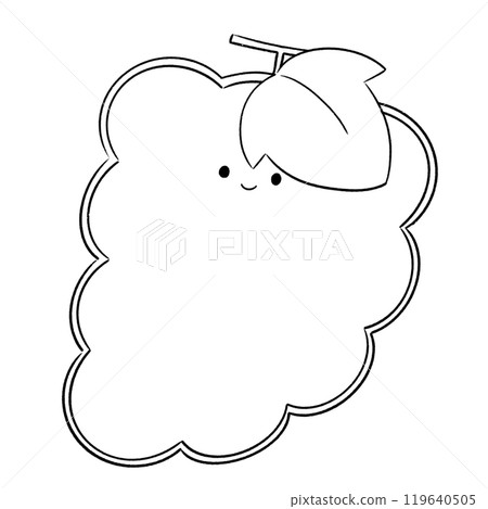 黑白葡萄框，可愛的臉孔 119640505