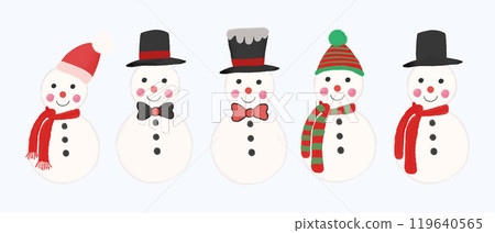 Cute Watercolor Snowman Illustration for Christmas. Festive Winter Snowman Art for Holiday Decor. Hand Drawn Whimsical Snowman Cartoon. Cute Watercolor Snowman Illustration for Christmas. Festive Winter Snowman Art for Holiday Decor. Hand Drawn Whimsical Snowman Cartoon. 119640565