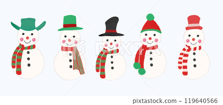 Cute Watercolor Snowman Illustration for Christmas. Festive Winter Snowman Art for Holiday Decor. Hand Drawn Whimsical Snowman Cartoon. Cute Watercolor Snowman Illustration for Christmas. Festive Winter Snowman Art for Holiday Decor. Hand Drawn Whimsical Snowman Cartoon. 119640566