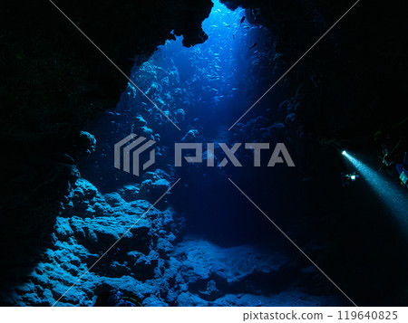 Underwater scenery Miyakojima 119640825