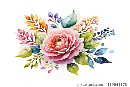 floral bouquet on transparent background 119641178