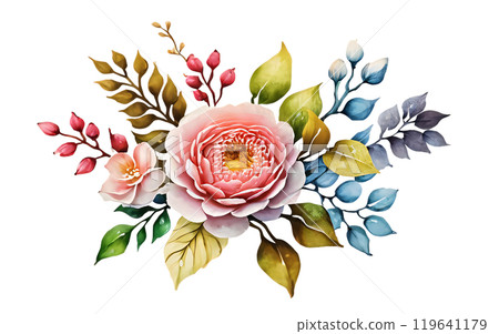 floral bouquet on transparent background 119641179